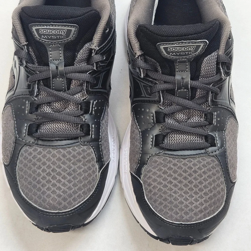 Saucony Mystic Men‎ Running Shoes Gray Black Athletic Sneakers Size 9.5⁸